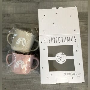 HIPPYPOTAMUS Silicone Snack Cups 2 Pack